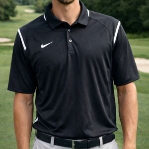 Nike | Men's Black Dri-Fit Golf Shirt